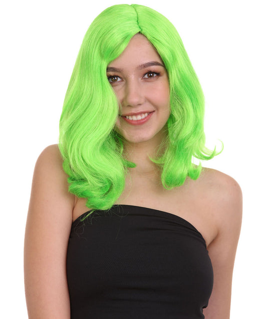 Wigs2you ハロウィン パーティー プレミアム レディース H-1275 着けやすい 快適なフィット感 ページボーイ ライム ウィッグ
