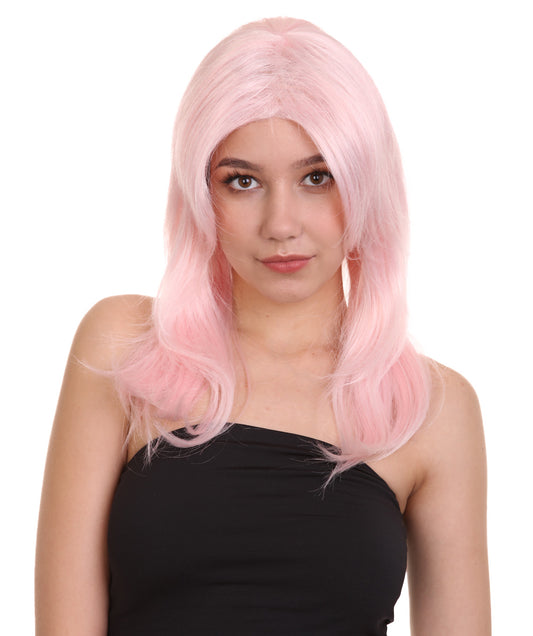 Wigs2youハロウィンパーティープレミアムレディースH-1989 美しい見た目のパステルピンクジェムウィッグ