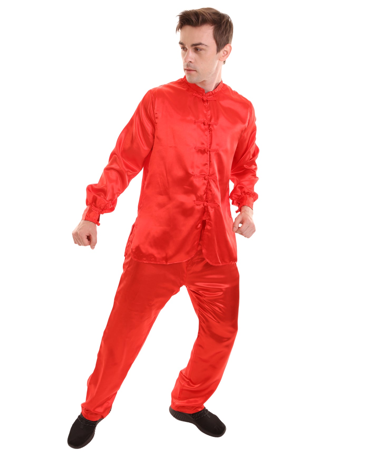 大人用メンズ JCO-269_15 中国の伝統的なカンフー レッドサテン 制服 コスプレ衣装