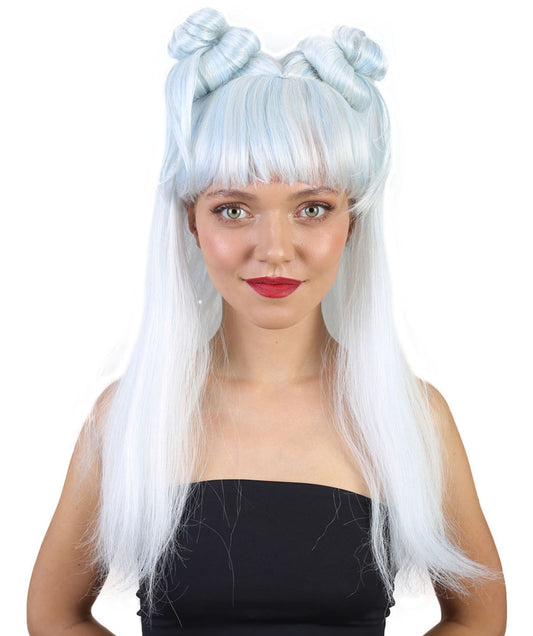 Wigs2you ハロウィン パーティー プレミアム レディース H-1203 快適なフィット感 ブルー アジアン プリンセス ウィッグ