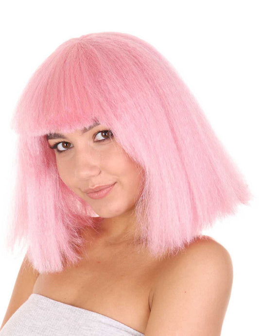 Wigs2you ハロウィンパーティープレミアムレディース H-1507 美しいルックを手に入れよう！ポップスターライトピンクウィッグ