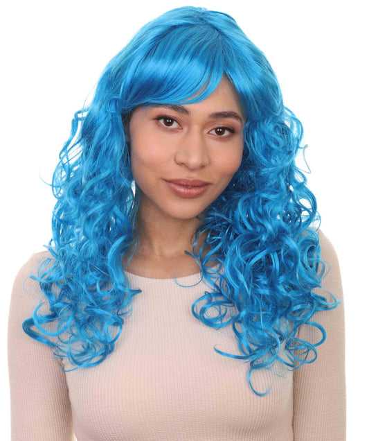 Wigs2you ハロウィンパーティープレミアムレディース H-1027 着用しやすい ベラウィッグ ネオンブルー色