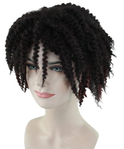 Wigs2youハロウィンパーティープレミアムレディースH-1953 着けやすい 非常に快適 ショートブラックドレッドロックウィッグ
