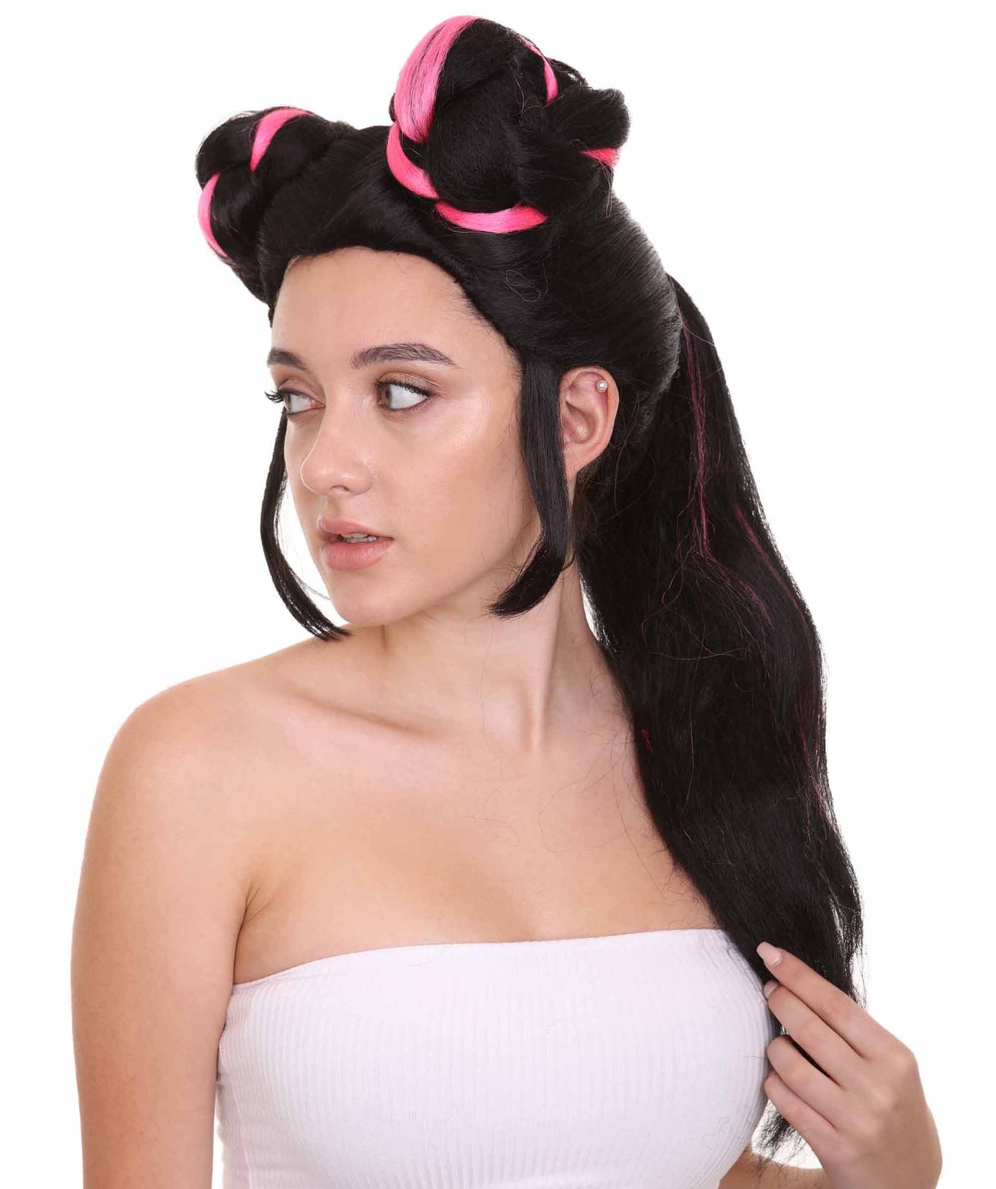 レディース Eurovision 2018 Netta Barzilai バンスタイル H-3839 ユーロビジョンソングコンテスト セレブリティウィッグ プレミアム 通気性の良い キャップレスキャップ