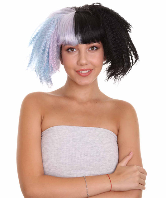 Wigs2youハロウィンパーティープレミアムレディースH-1872 着けやすい 非常に快適 限定！Melanie Martinezライトブルーと黒のコスプレウィッグ