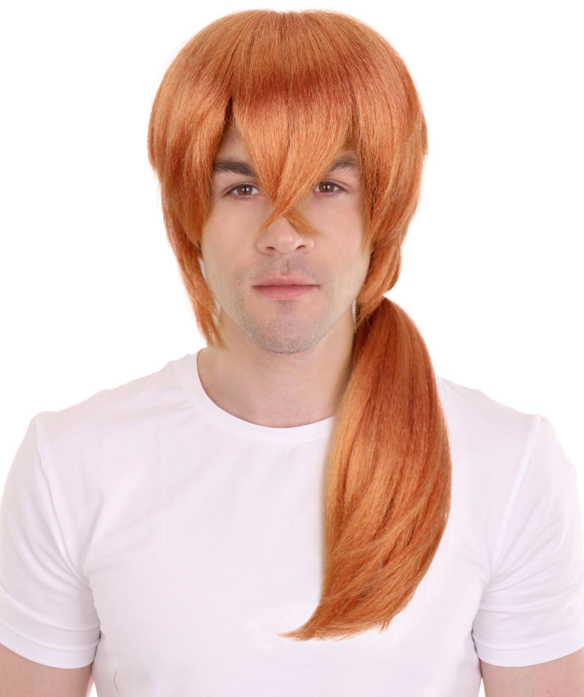 Wigs2you H-6931 文豪ストレイドッグス 中原中也 コスプレウィッグ 大人用 メンズ | アニメ風ショートウェーブブラウンウィッグ 調節可能なフィット感 | ハロウィン、コミコン、コスプレイベントに最適