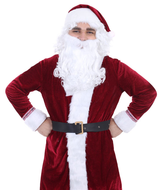 Wigs2you.com JCX-008男性のクリスマスサンタクロースコスチュームとひげ,コスプレ衣装 。