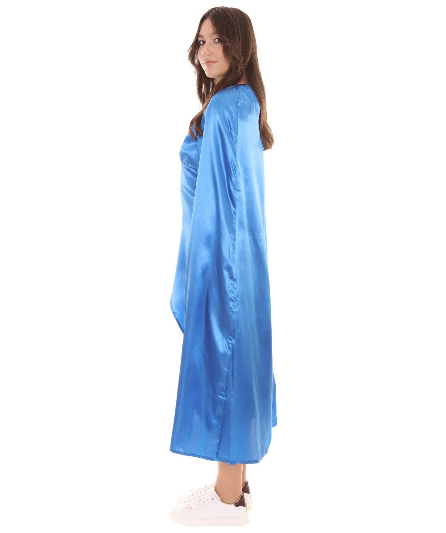 女性 JCP-124 のスローンズ・ドラゴンクイーン ブルードレスとクローク コスプレコスチューム