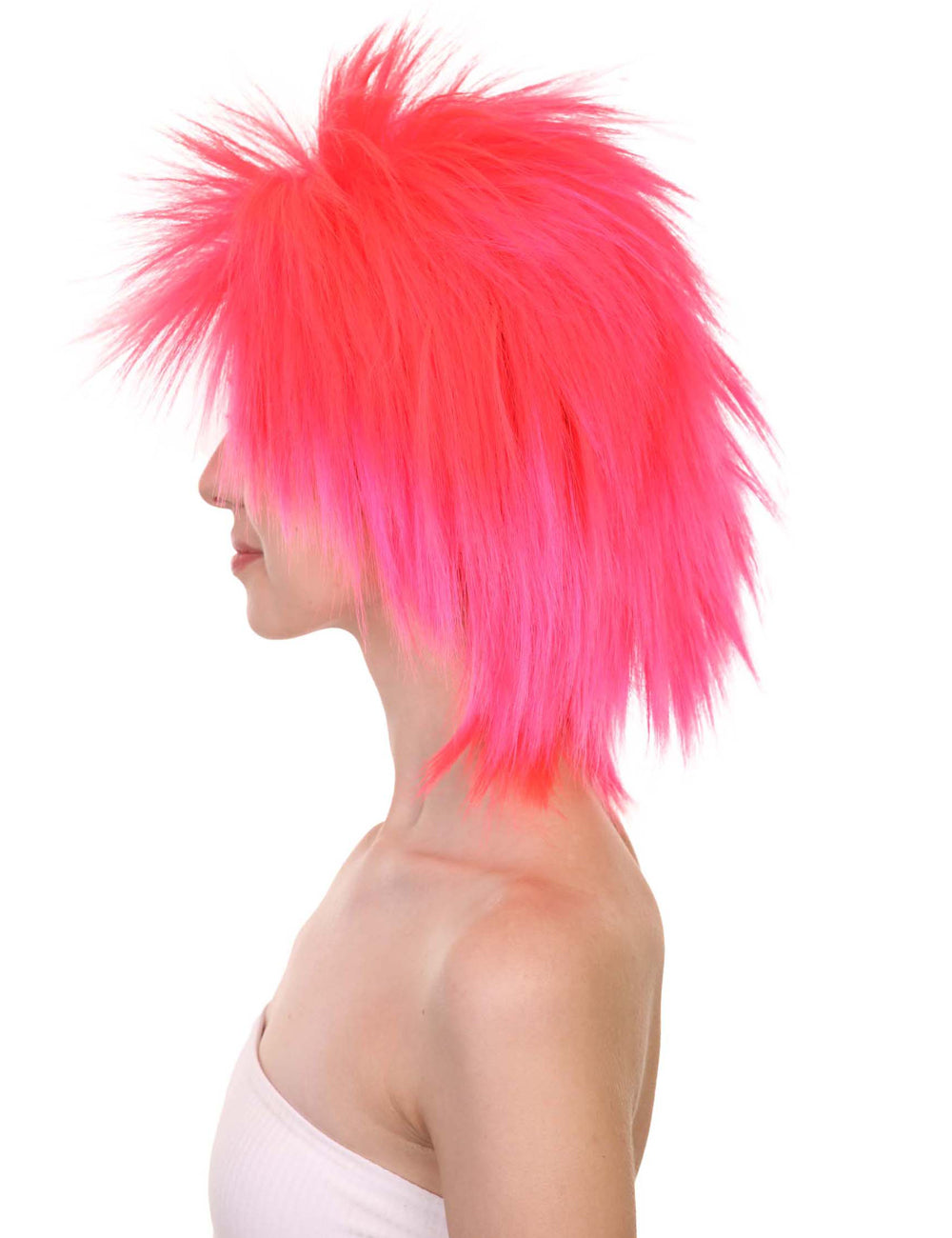Wigs2you ハロウィンパーティープレミアムレディース H-1681 着け心地が良い とても快適 ファンキーパンク ネオンピンクウィッグ