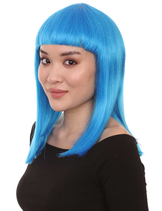 Wigs2you ハロウィン パーティー プレミアム レディース H-1376 簡単装着 快適フィット ブルーカラーウィッグ