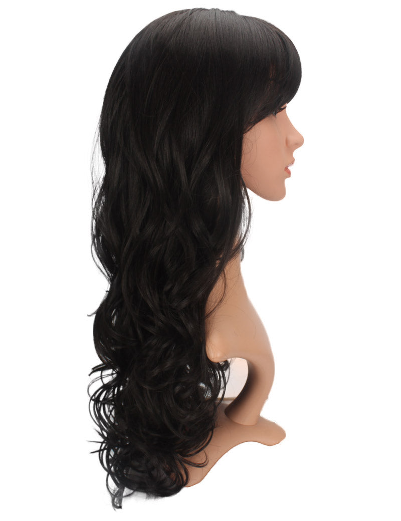 耐熱商品 ロングウィッグ ナチュラルウェーブで女の子らしいスタイルに 74cmで超ロング！ ウィッグネット付き W-519