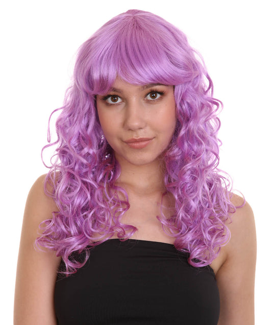 Wigs2you ハロウィンパーティー プレミアム レディース H-1007 着用しやすい ベラウィッグ Lt パープルカラー