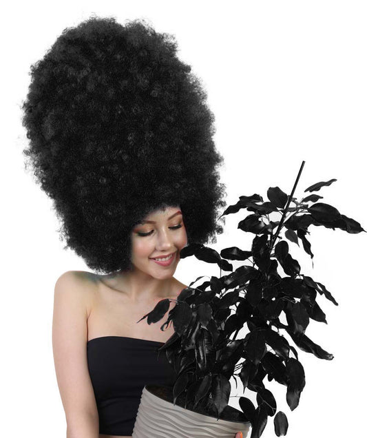 Wigs2you.com レディース ウィッグ ブラック 超特大アフロ ハロウィン・仮装・パーティー用 合成繊維 耐熱仕様 ボリューム満点 H-2019