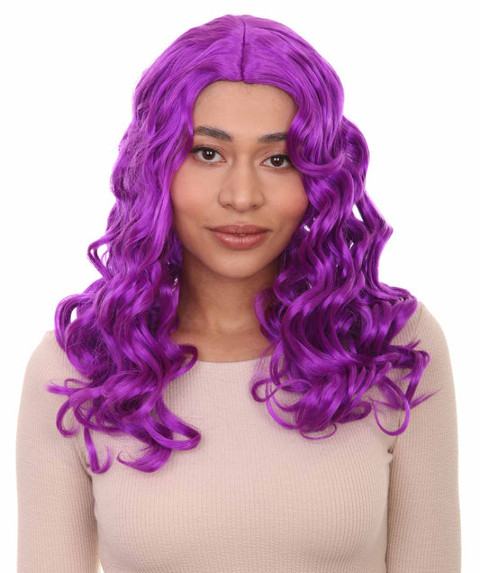 Wigs2you ハロウィンパーティー プレミアム レディース H-1112 とても快適なアリスウィッグ 鏡の国のアリス ネオンパープルカラー