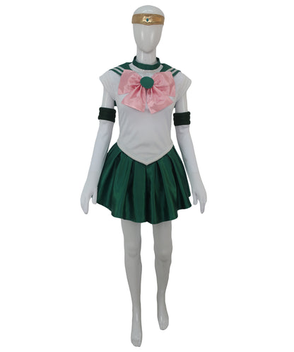 大人の女性用 JCA-048 セーラームーン（ジュピター） ダークグリーン ピンク ホワイト コスプレ衣装