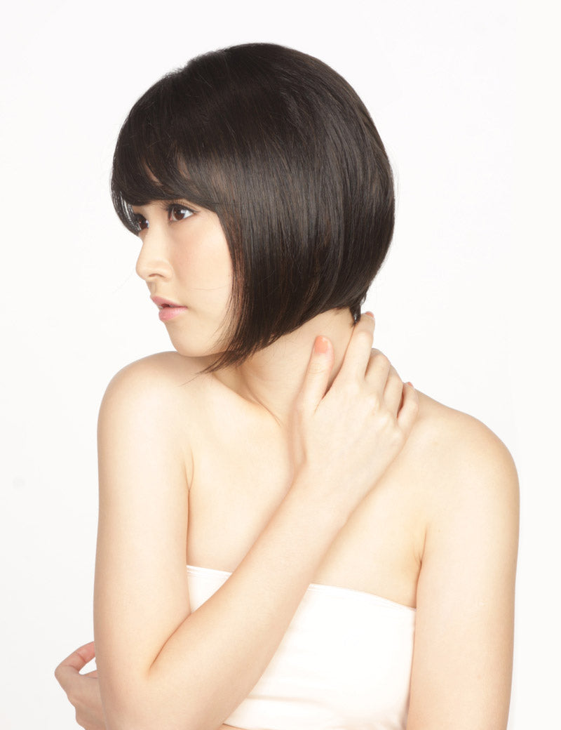 女性用 サイド長めショートボブ フロントレースウィッグ