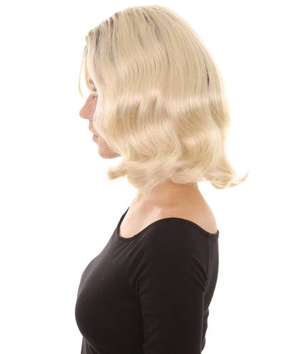 ハロウィンパーティ プレミアムレディース H-5113 映画キャラクター ブラックブロンドウィッグ