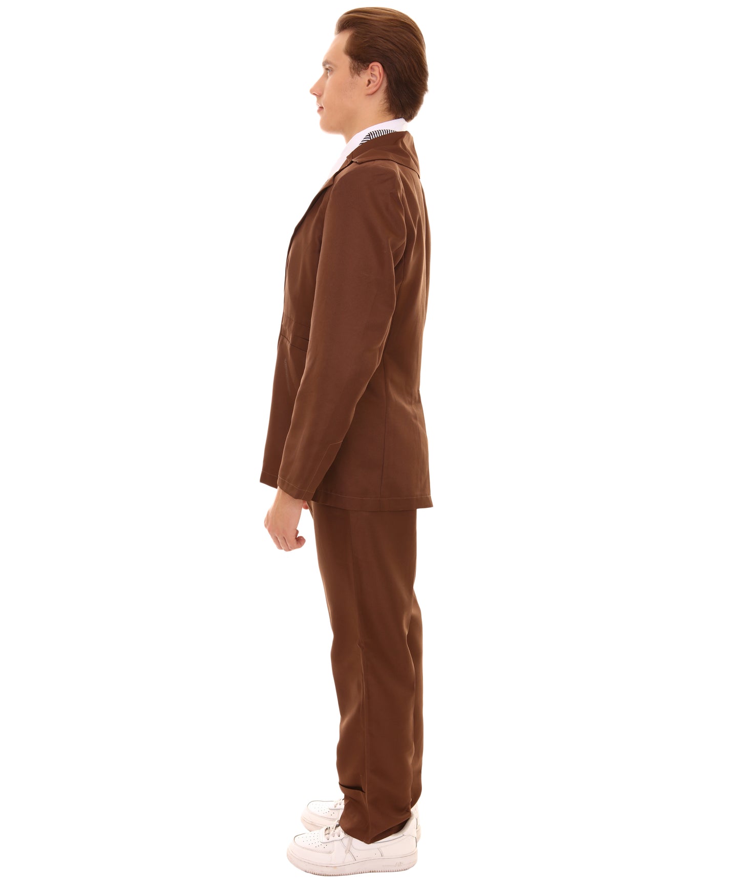 男性用 JCP-002_7 70'sロックスター スーツ コスチューム ディッキーとタイ付き プレミアム ブラウン ハロウィンコスチューム
