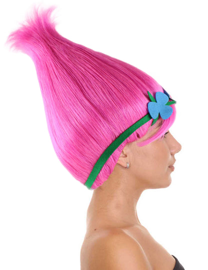 Wigs2you ハロウィン パーティー プレミアム レディース H-1448 着けやすい 快適なフィット感 コスプレウィッグ ポピートロールズ スタイル ピンクカラーウィッグ