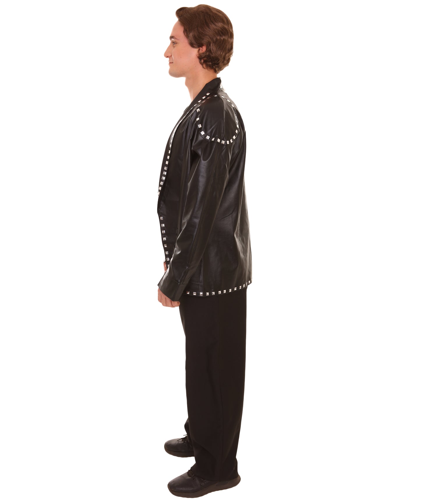 男性 JCP-204 のモダンPUレザージャケットコスチューム ブラック コスプレコスチューム
