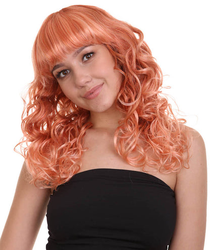 Wigs2you ハロウィンパーティー プレミアム レディース H-999 着用しやすい ベラウィッグ ピーチカラー