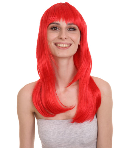Wigs2you ハロウィンパーティープレミアムレディース H-1036 とても快適なグラマーグリーンウィッグ レッドカラー