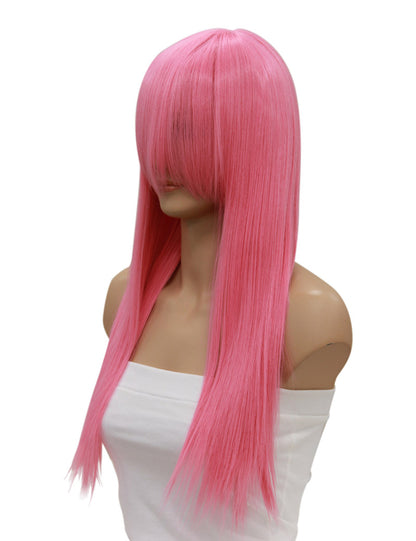 レディースファッション C-005 ロングストレート C-ディーティーピンク コスプレ ヒートスタイルウィッグ