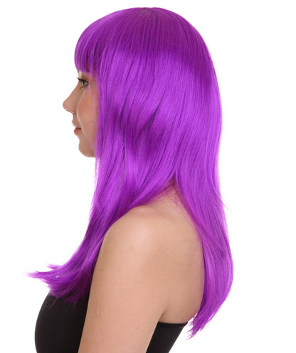 Wigs2you ハロウィン パーティー プレミアム レディース H-1070 とても快適なグラマー グリーン ウィッグ ネオン パープル カラー