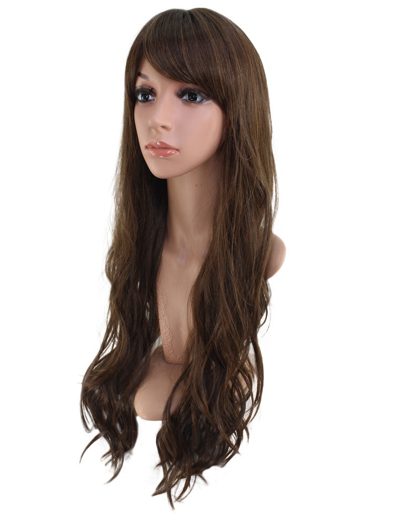 耐熱商品 ロングウィッグ ナチュラルウェーブで女の子らしいスタイルに 74cmで超ロング！ ウィッグネット付き W-519