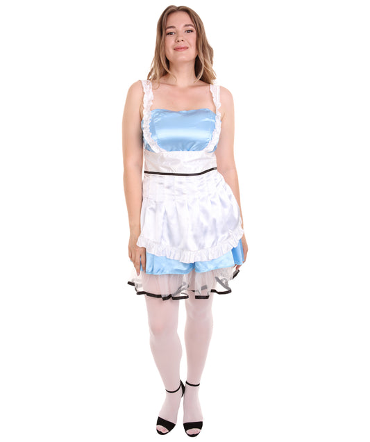 大人用女性 JCO-329_2 セクシーなフレンチメイド制服 ミディアムブルー コスプレ コスチューム