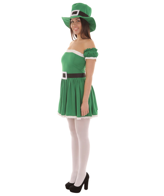 女性 JCP-151 のスパンクミーアイリッシュレプラコーンコスチューム グリーン コスプレコスチューム