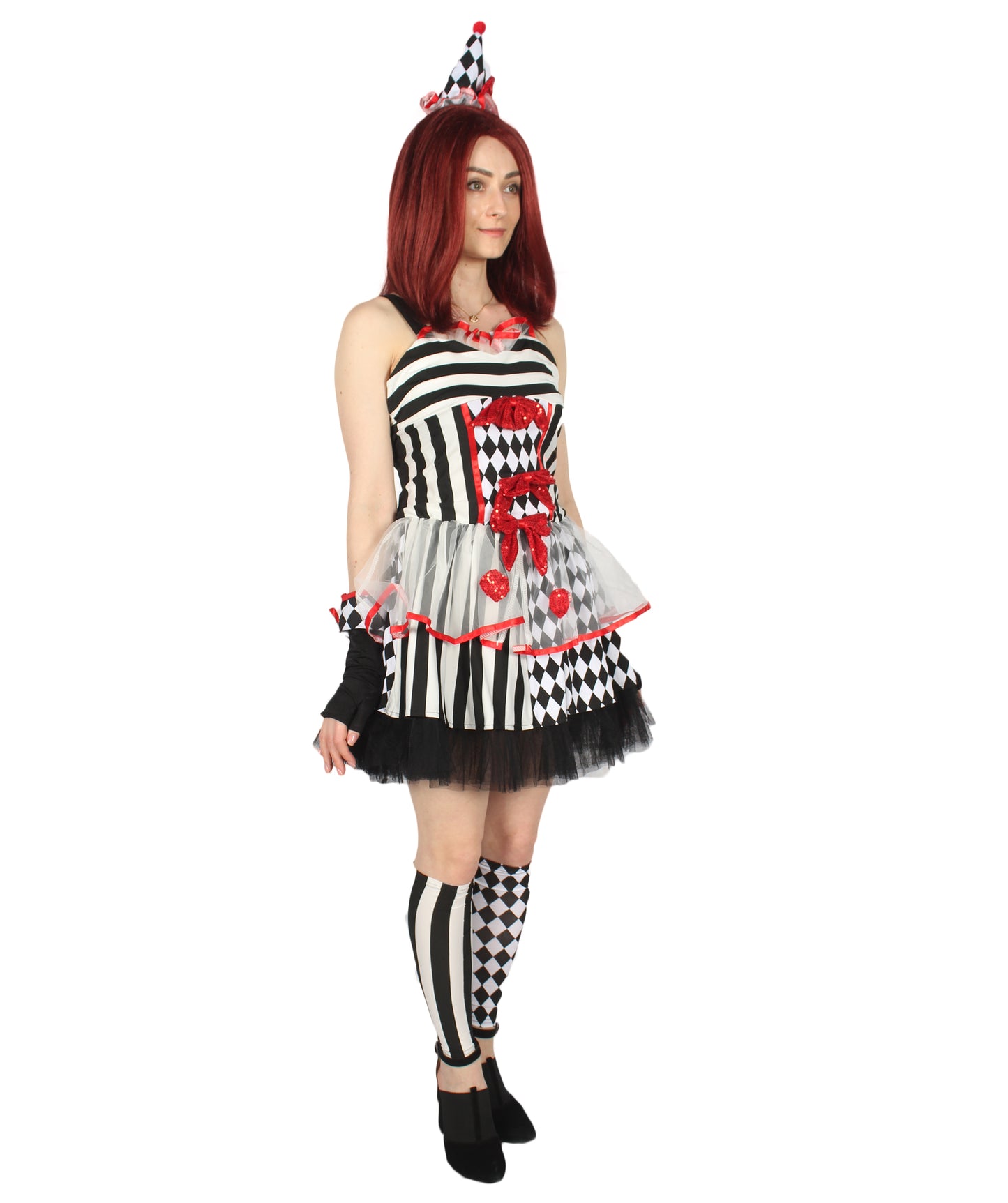 女性 JCP-171 のフライトフルクラウンスケアリーコスチューム マルチハロウィンコスチューム
