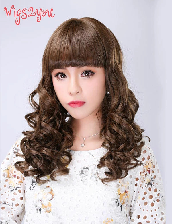 Wigs2you W-1027 超ロングカールフルウィッグ 48cm | 耐熱日本製ファイバー使用 | ナチュラルな見た目で着痩せ効果も | 結婚式、コスプレ、女装に最適