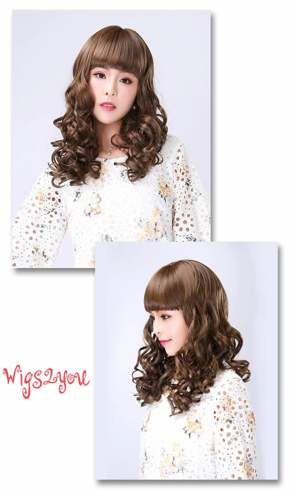 Wigs2you W-1027 超ロングカールフルウィッグ 48cm | 耐熱日本製ファイバー使用 | ナチュラルな見た目で着痩せ効果も | 結婚式、コスプレ、女装に最適