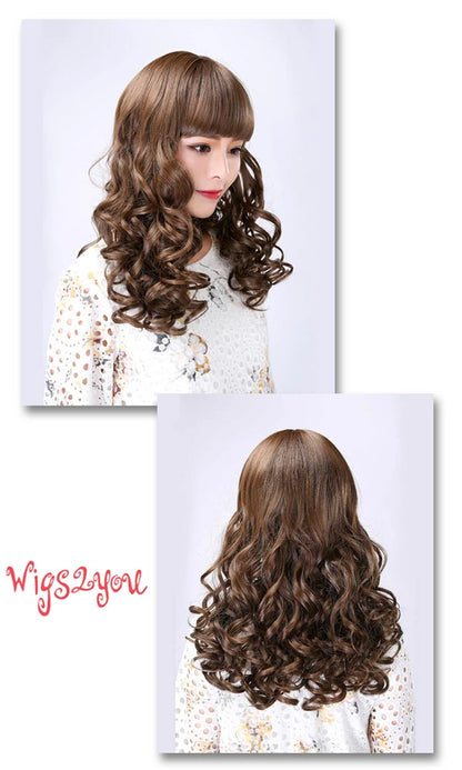 Wigs2you W-1027 超ロングカールフルウィッグ 48cm | 耐熱日本製ファイバー使用 | ナチュラルな見た目で着痩せ効果も | 結婚式、コスプレ、女装に最適