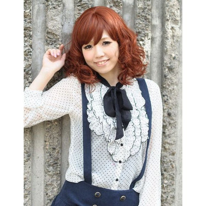 Wigs2you W-796 耐熱性、柔らかいカールの高品質フルウィッグ、装着しやすい、最高級の日本製ファイバーを使用。フルウィッグ ミディアムボブ 巻き毛 高品質 ナチュラルウィッグ 女装・舞台・パーティー・クラブ・ギャルスタイルに最適。