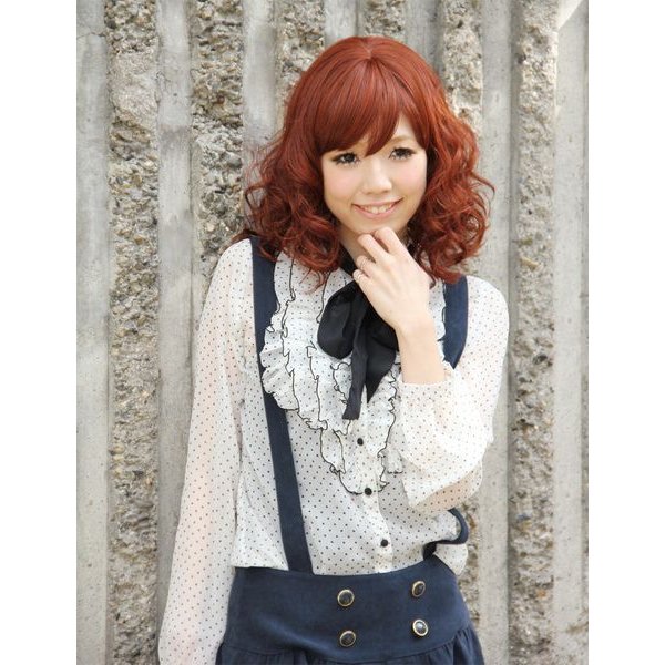 Wigs2you W-796 耐熱性、柔らかいカールの高品質フルウィッグ、装着しやすい、最高級の日本製ファイバーを使用。フルウィッグ ミディアムボブ 巻き毛 高品質 ナチュラルウィッグ 女装・舞台・パーティー・クラブ・ギャルスタイルに最適。