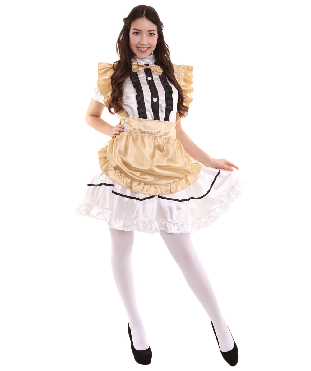 女性用 JCO-326_6 アニメ コスプレ フレンチメイド ファンシー ドレス ゴールド コスプレ コスチューム