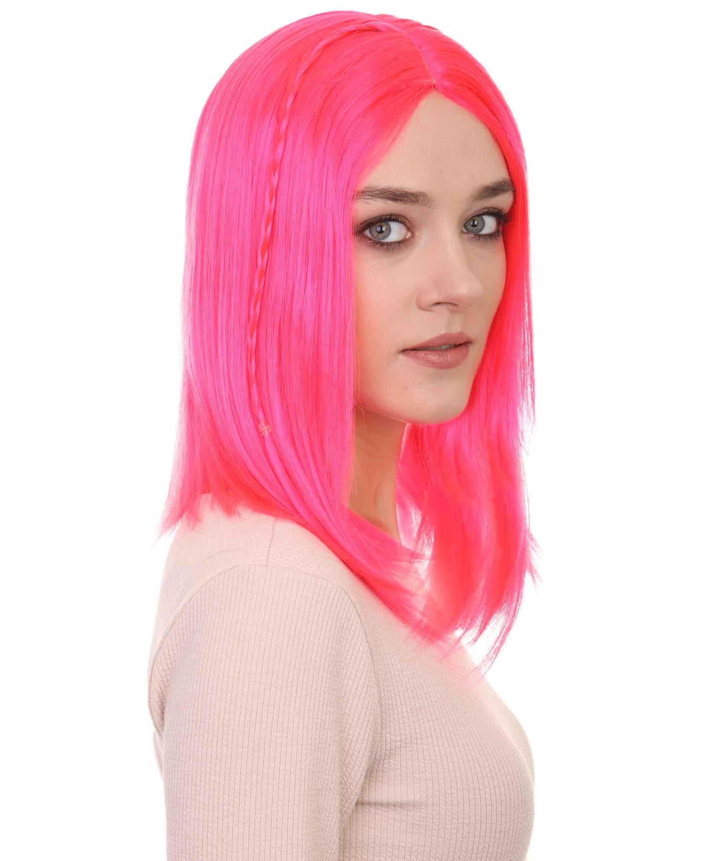 Wigs2you ハロウィンパーティープレミアム レディース H-925 スワンプクイーンウィッグ ネオンピンク色