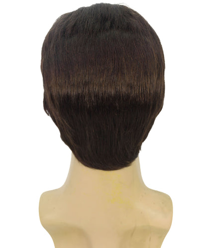 男性用 H-6154 ブラックウィッグ 眉毛と口ひげ付き ハロウィンやコスプレに最適 難燃性合成素材
