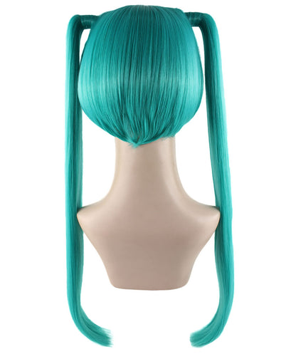 初音ミク 女性用ウィッグ H-1820 ロングコスプレウィッグ プレミアム通気性キャップレスキャップ