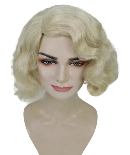 女性用 H-5865 アメリカン ハーフブラッド ウィッチ ブロンド ウィッグ ハロウィンに最適 難燃性合成繊維