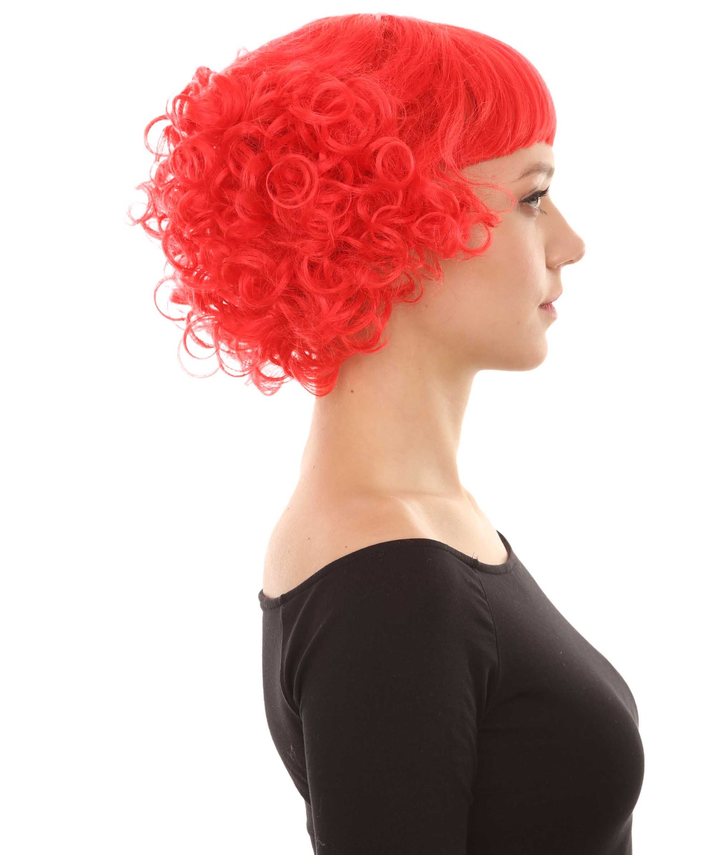 Wigs2you ハロウィンパーティ プレミアムレディース H-976 ショートレッド かわいいカーリーウェーブウィッグ