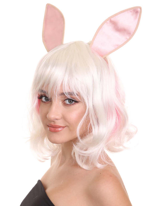 Wigs2you ハロウィン パーティー プレミアム レディース H-1452 簡単装着 快適なフィット感 イースターバニー ホワイト＆ピンク ウィッグ II