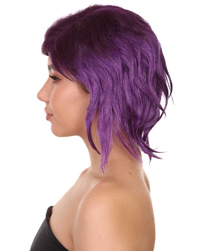 ハロウィンパーティープレミアムレディ H-5436 ミディアムレングス ハロウィンアニメーションシールドヒーローオンブレウィッグ パープル