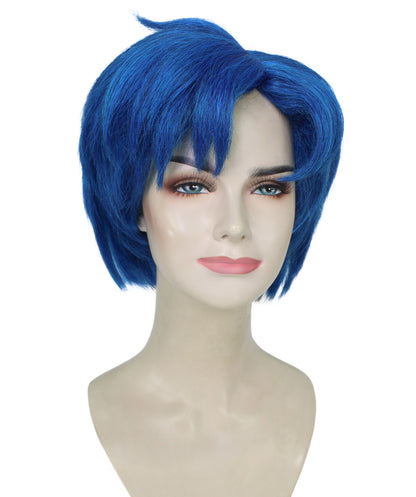 レディース H-5957 日本のアニメ ガーディアン キャラクター ブルー ウィッグ パーティーとコスプレに最適 難燃性合成ファイバー