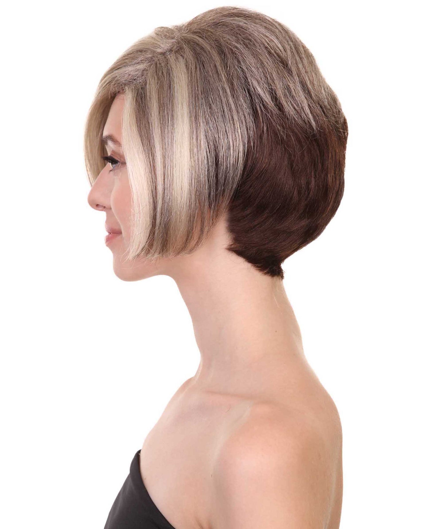 プレミアムハロウィンパーティー H-5371 女性用 ショートクラシック ミニバンカレンマムウィッグ ブロンド