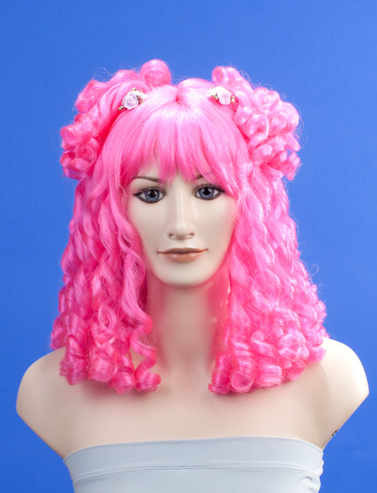 ハロウィンパーティープレミアムレディース H-133 ホットピンク ファンシーキャラクターファッションウィッグ ソフト合成繊維