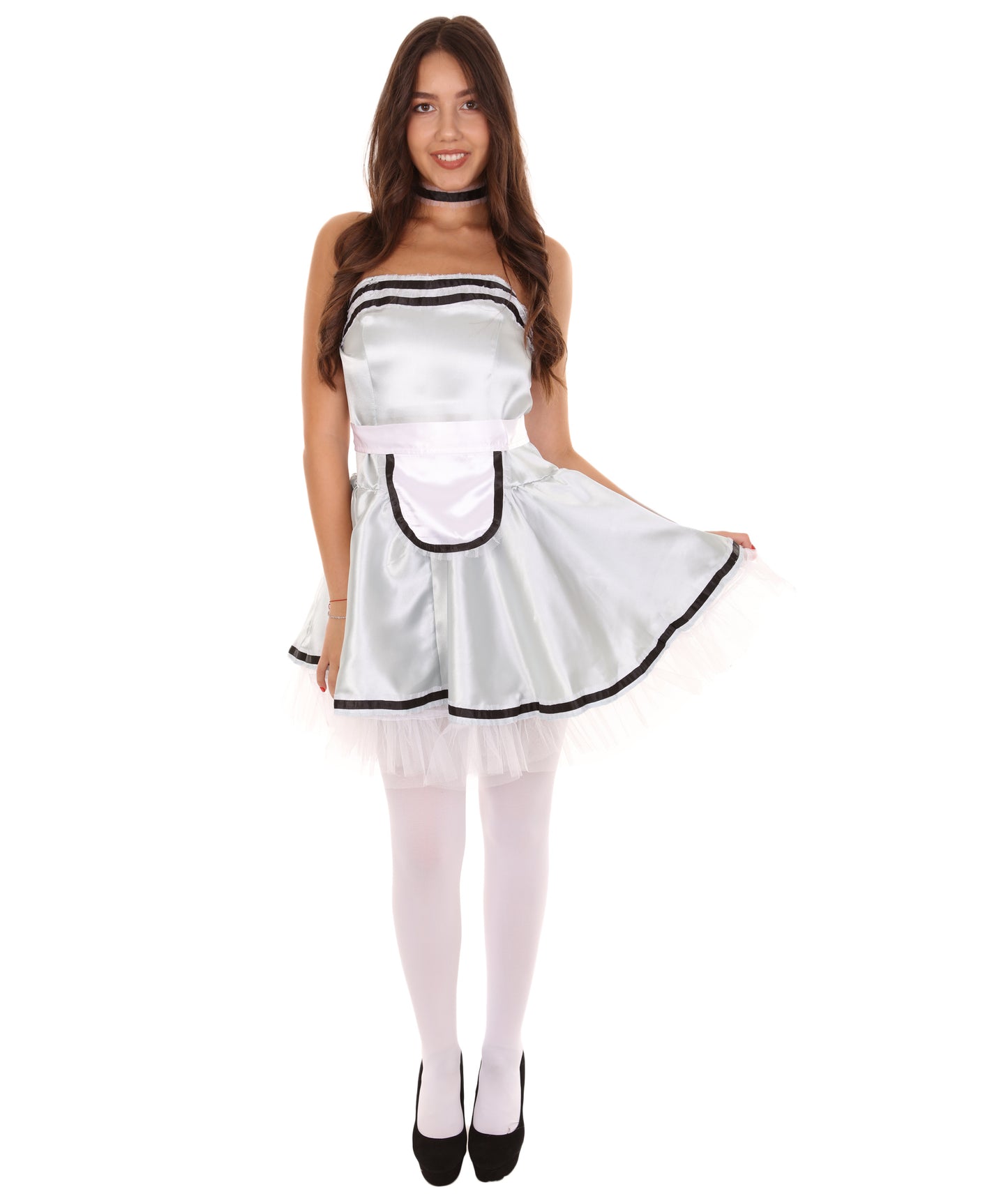 女性用 JCO-344_19 フレンチメイド制服コスプレ シルバーコスチューム