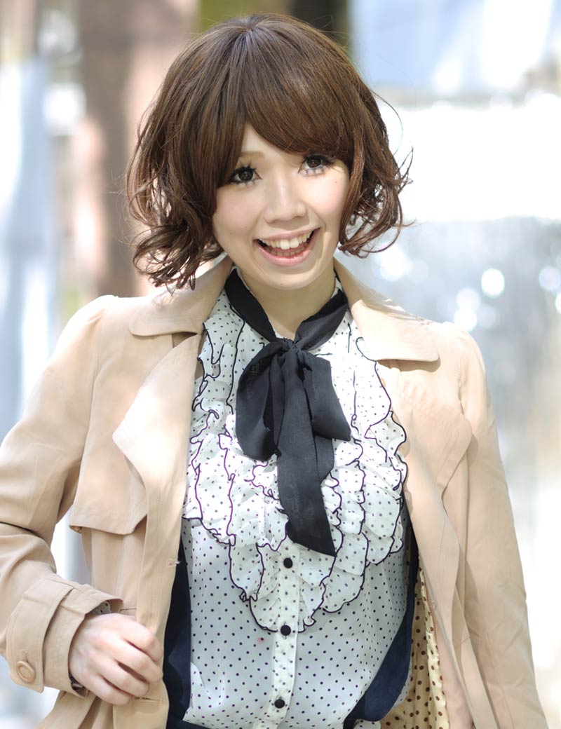"重めの内巻きボブ☆やわらかく、かわいらしい印象になるスーパーボブ☆ ウィッグネット付き♪W-425 "